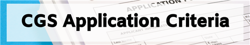 CGS Application Criteria 